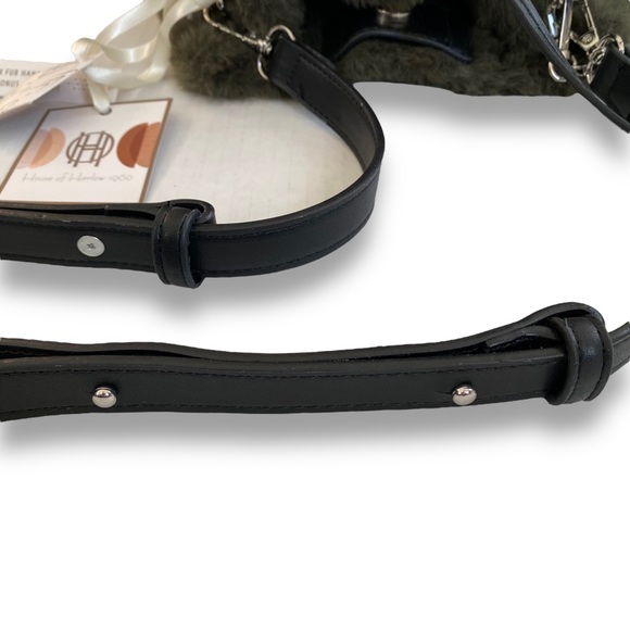 NWT House of Harlow Hunter Green Fur Handbag with Card Case Crossbody/Shoulder - Picture 14 of 15